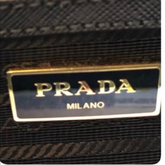 Prada Saffiano Lux Double Zip tote Nero BN1801 - Picture 8 of 8